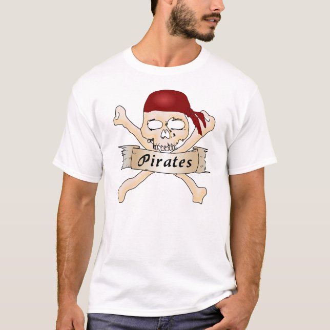 Pirate Skull and Crossbones T-Shirt (Front)