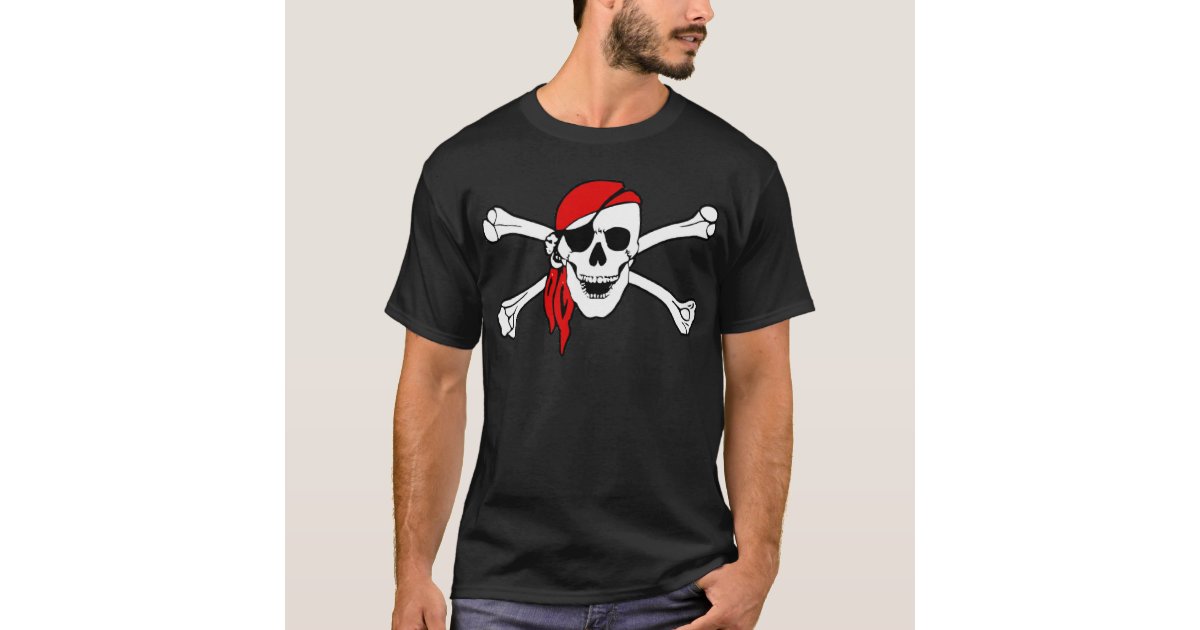  The Pirate Bay Logo Flag Crossbones Skull T-Shirt