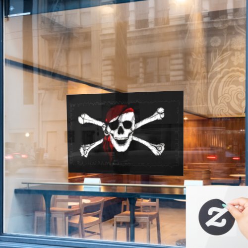 Pirate Skull and Crossbones Window Cling