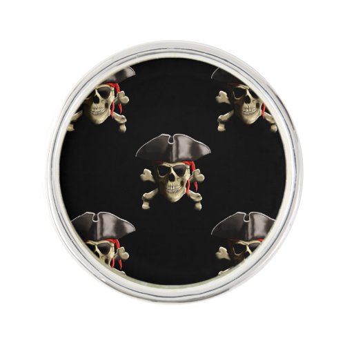 Pirate Skull And Hat Lapel Pin