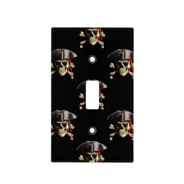 Pirate Skull And Hat Light Switch Cover (Front)