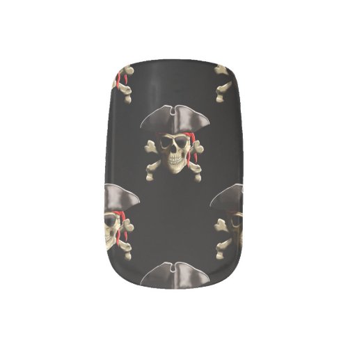 Pirate Skull And Hat Minx Nail Wraps