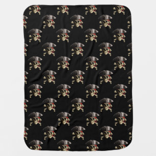 Pirate Skull And Hat Swaddle Blanket