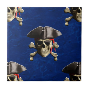 Pirate Skull And Hat Tile