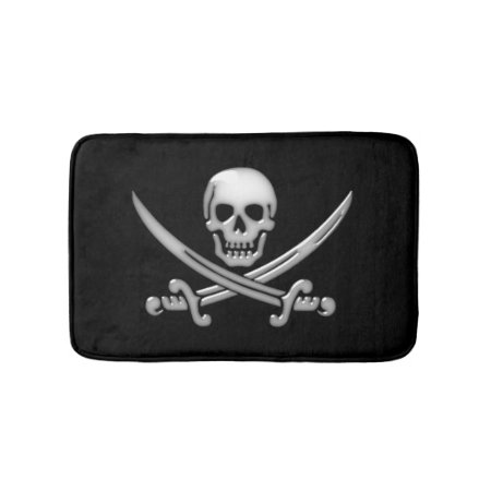 Pirate Skull And Sword Crossbones Bathroom Mat