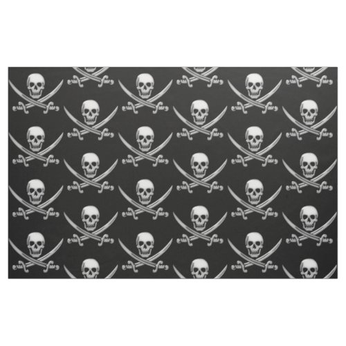 Pirate Skull and Sword Crossbones TLAPD Fabric