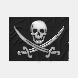 Pirate Skull and Sword Crossbones (TLAPD) Fleece Blanket