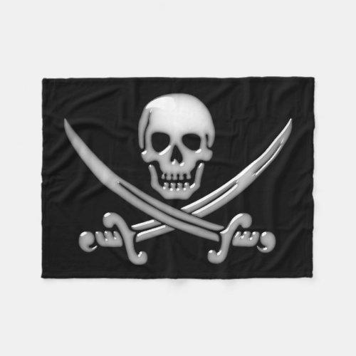 Pirate Skull and Sword Crossbones TLAPD Fleece Blanket