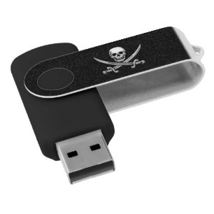 Pirate Skull and Sword Crossbones (TLAPD) USB Flash Drive