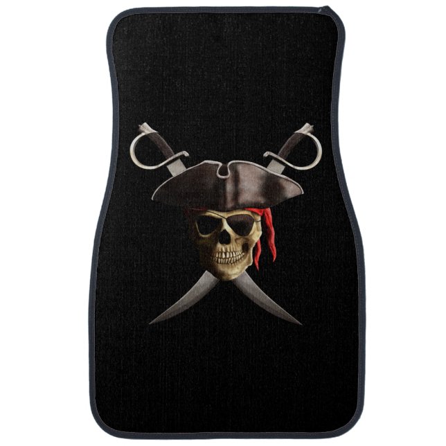 Pirate Skull And Swords Car Floor Mat (Front)
