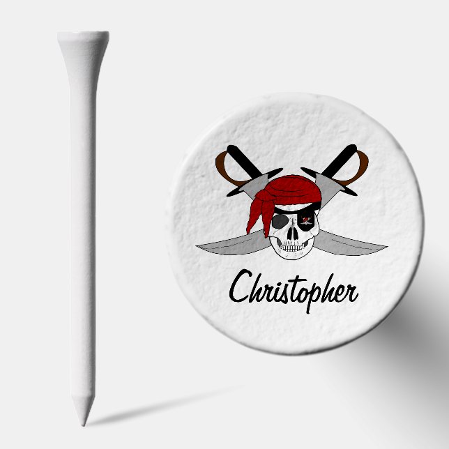 Pirate Skull And Swords Design Golf Tees (Combo)