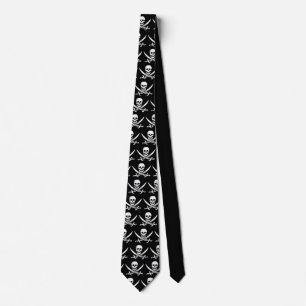 Pirate Skull and Swords Neck Tie