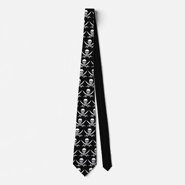 Pirate Skull and Swords Neck Tie (Front)