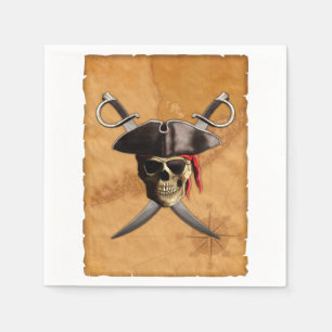 Pirate Skull And Swords Paper Napkins