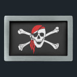 Pirate Skull Belt Buckle<br><div class="desc">Pirate Skull Cartoon</div>