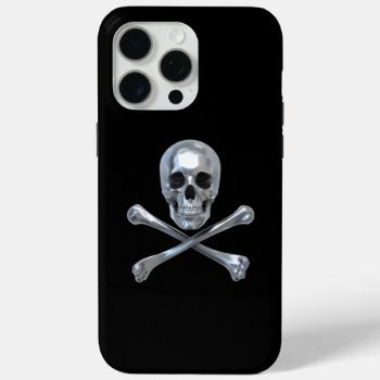 Pirate Skull Bones Iphone 15 Pro Max Case by ZunoDesign at Zazzle