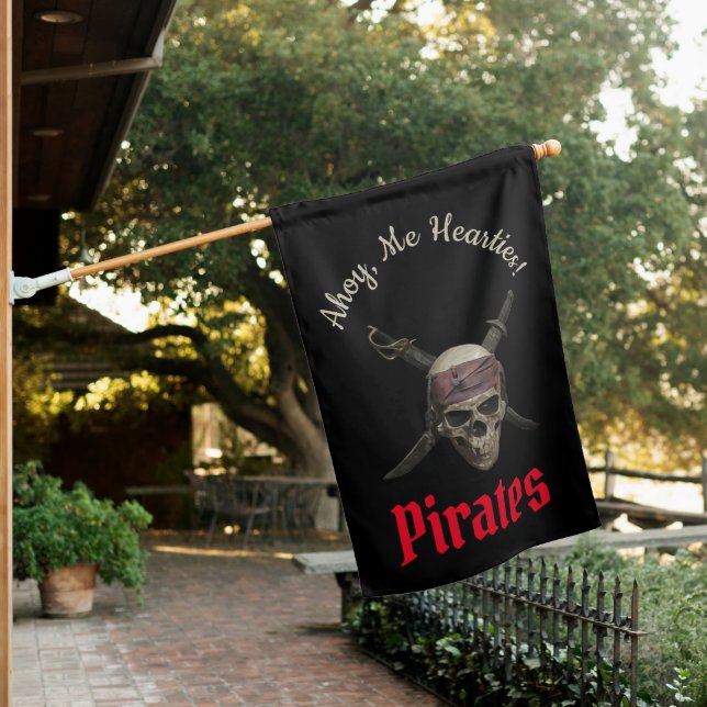 pirate skull bones house flag (In SItu)