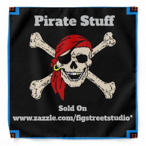 Pirate Skull Bones Jolly Roger Bandana