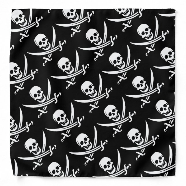 Pirate Skull Bones, Jolly Roger, Bandana (Front)