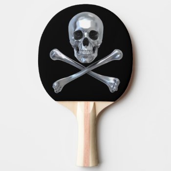Pirate Skull Bones Ping Pong Paddle by ZunoDesign at Zazzle