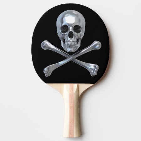 Pirate Skull Bones Ping Pong Paddle
