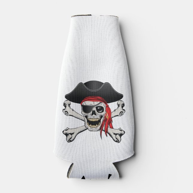 Pirate Skull Bottle Cooler (Front)