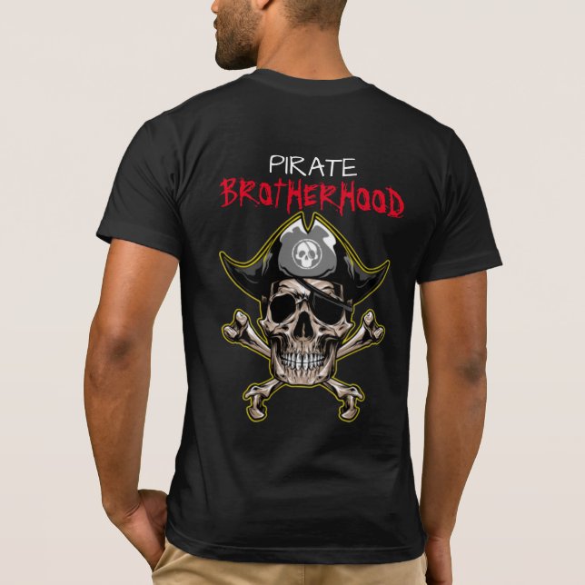 Pirate SKULL BROTHERHOOD T-Shirt  (Back)