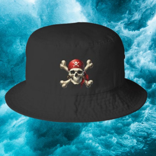 pirate skull  bucket hat (Perfect for adding edgy flair to any outfit—shop now and embrace your adventurous spirit!)