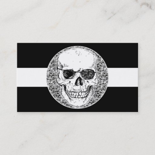 Customizable pirate skull business cards