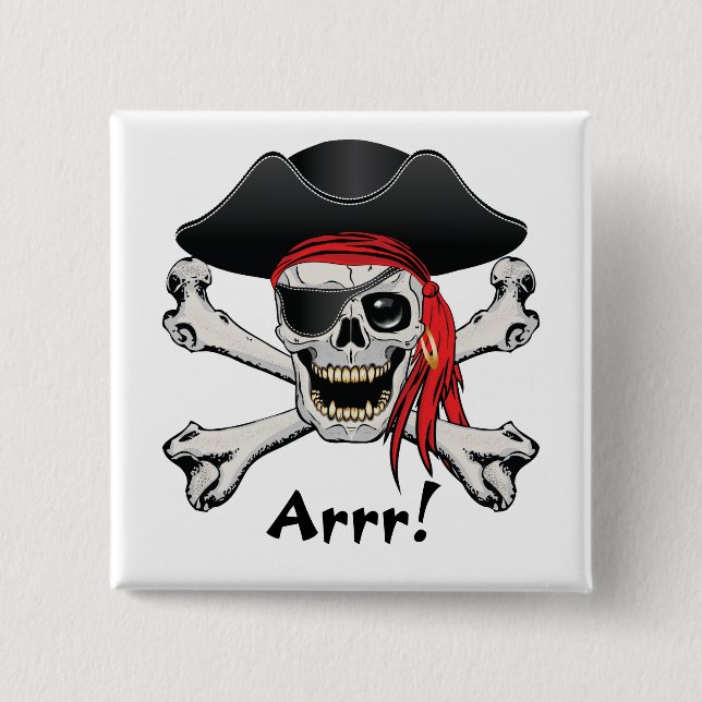 Pirate Skull Button (Front)