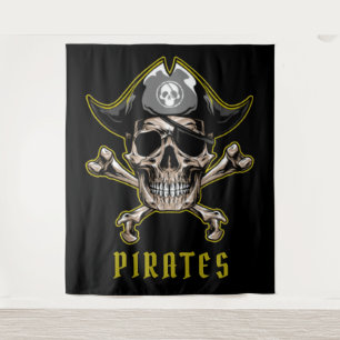 Pirate Skull Captain Royal Treasure backdrop