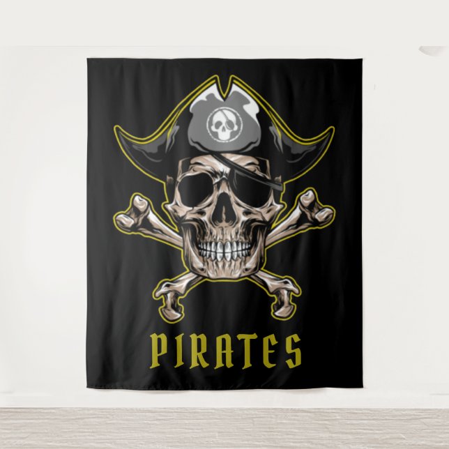Pirate Skull Captain Royal Treasure backdrop (Front)