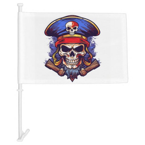 Pirate Skull Car Flag
