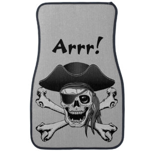 Pirate Skull Car Floor Mat