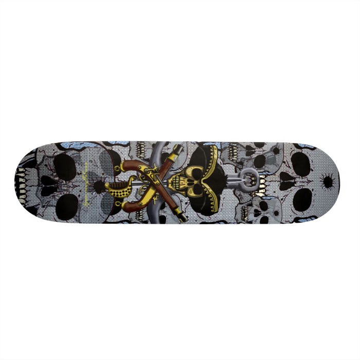 Pirate skull cool skateboard design