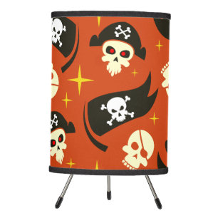 Pirate Skull & Cross Bones  Tripod Lamp