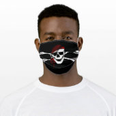 Pirate Skull & Crossbone Adult Cloth Face Mask (Worn)