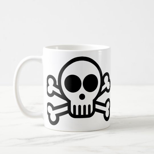 Pirate Skull & Crossbones Coffee Mug - 325ml