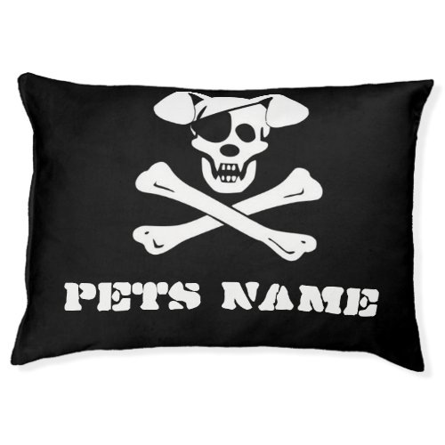 Pirate Skull  Crossbones  Indoor Dog Bed _ Large