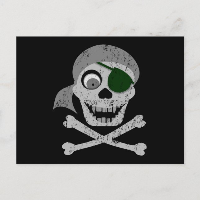 Pirate Skull & Crossbones Postcard (Front)