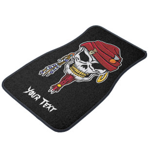Pirate Skull Custom Car Mats