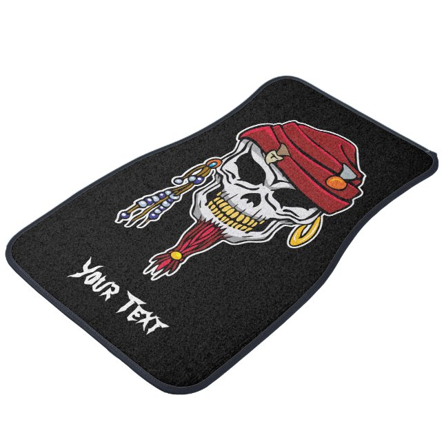 Pirate Skull Custom Car Mats (Angled)