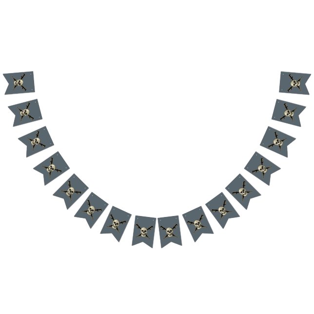 Pirate (Skull) - Custom Swallowtail Party Bunting Bunting Flags (All)