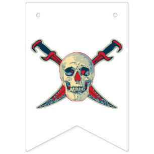 Pirate (Skull) - Custom Swallowtail Party Bunting Bunting Flags