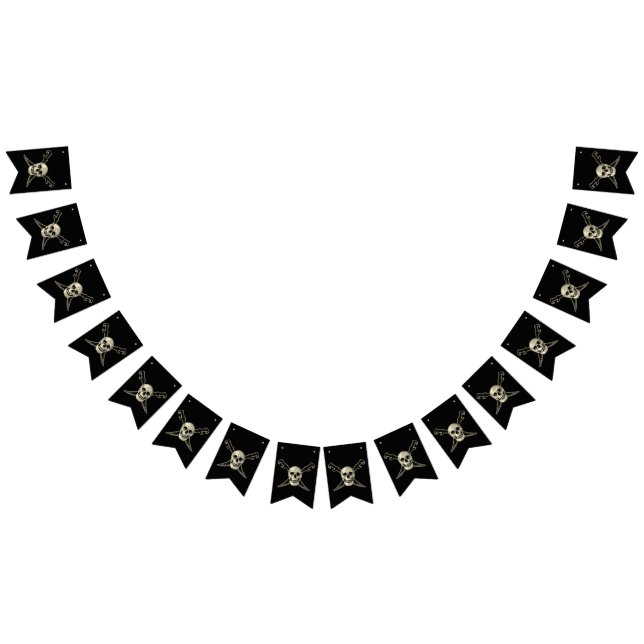 Pirate (Skull) - Custom Swallowtail Party Bunting Bunting Flags (All)