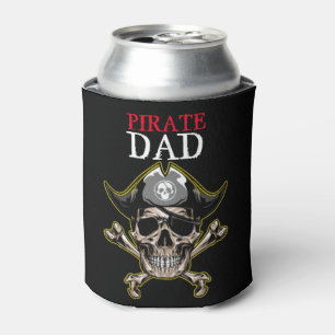 PIRATE SKULL DAD CAN COOLER