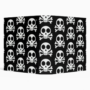 Pirate Skull Design 3 Ring Binder