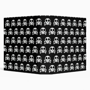 Pirate Skull Design 3 Ring Binder