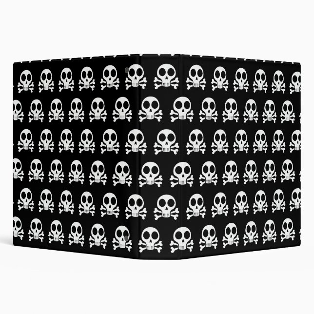 Pirate Skull Design 3 Ring Binder (Background)