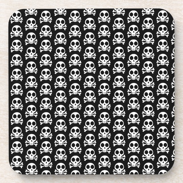 Pirate Skull Design Beverage Coaster (Front)